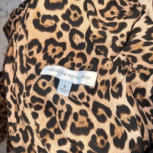 Dress the Population Dahlia Leopard Dress Small - Picture 5 of 7
